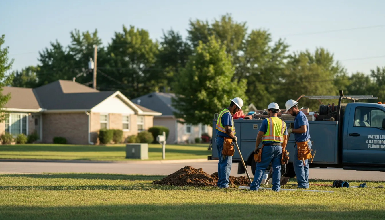 Residential water line and bathroom plumbing service in Leslie, WV